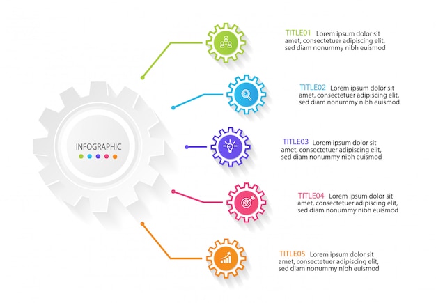 Vecteur modèle d&#39;infographie pour la présentation