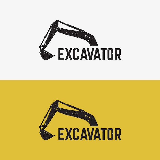 Vecteur modèle de logo d'excavatrice conçoit illustration vectorielle