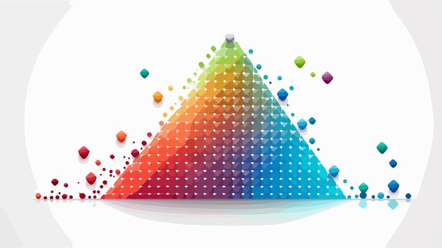 Modèle de maille de tendance à la baisse pointillée avec fond de MoS triangulaire