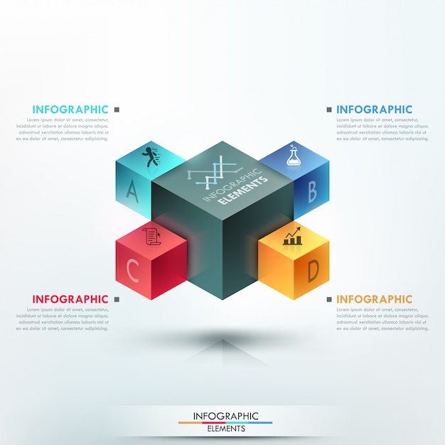 Modèle d&#39;options d&#39;infographie moderne