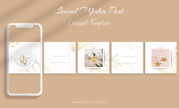 Vecteur modèle de publication de carrousel instagram sur les médias sociaux