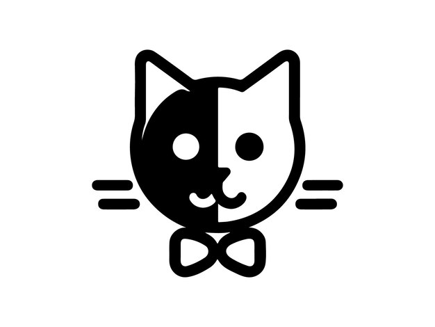 Vecteur modèle vectoriel de conception du logo cat