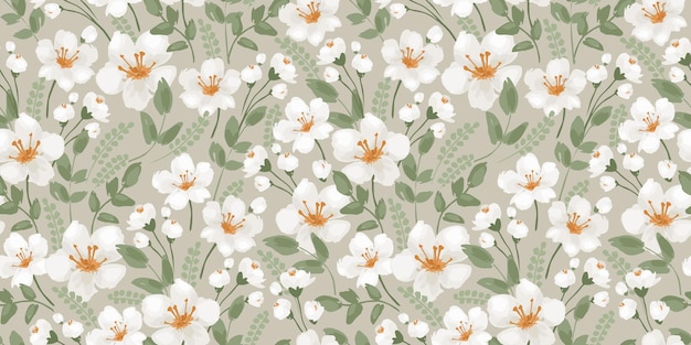 Vecteur motif floral sans couture conception vectorielle pour la décoration intérieure en tissu de couverture en papier et autres