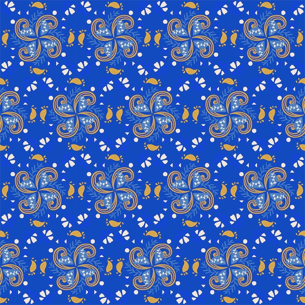 Motif Floral Sans Soudure Fond Jardin Nature Damassé Ornement Aborigène Art