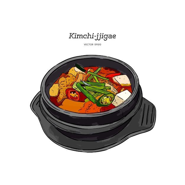 Nourriture coréenne kimchi jjigae