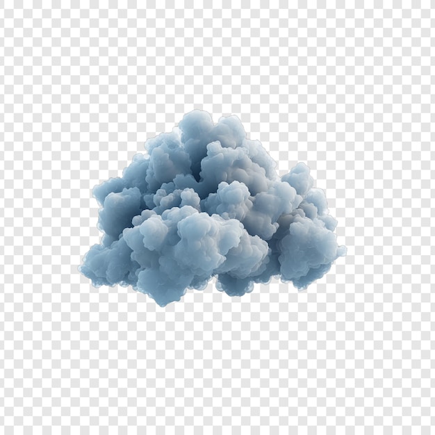 Vecteur nuage 3d sur fond transparent réaliste