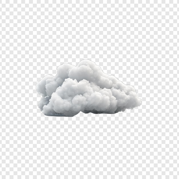 Vecteur nuage 3d sur fond transparent réaliste