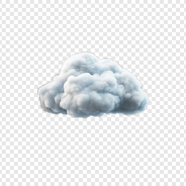 Vecteur nuage 3d sur fond transparent réaliste