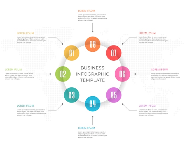 Options de modèle de présentation infographique 8.