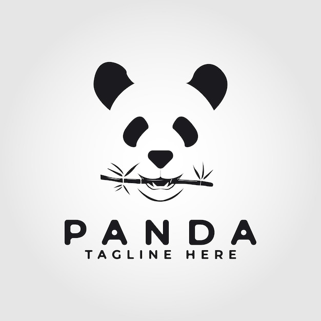 Panda manger bambou icône vector illustration design