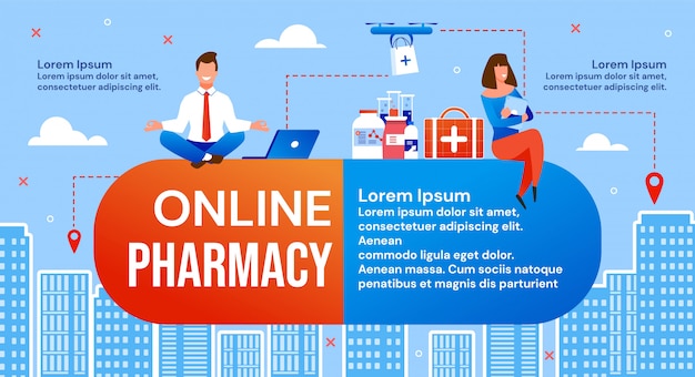 Pharmacie en ligne et service de livraison de médicaments par drone