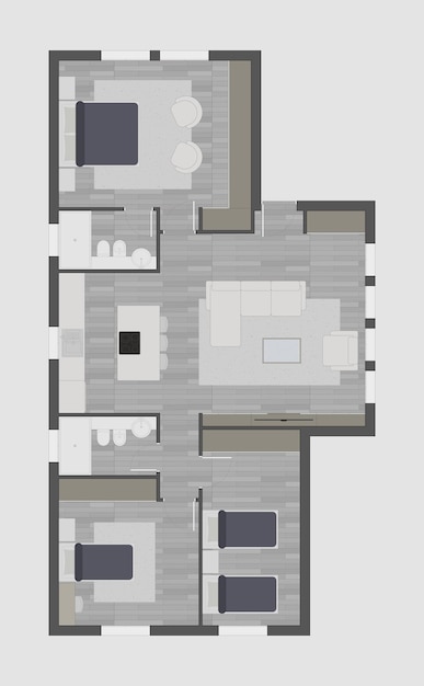 Vecteur plan d'étage