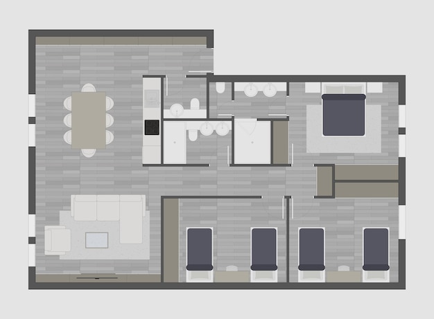 Vecteur plan de plancher