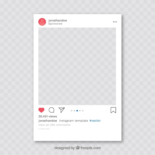 Poste Instagram avec fond transparent