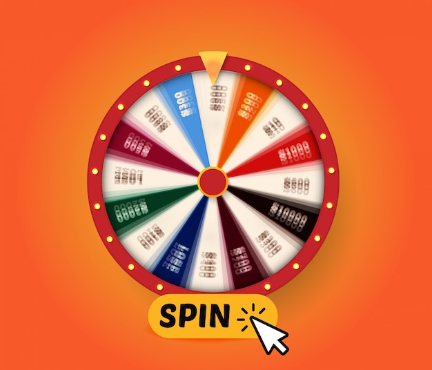 Roue de fortune tournante avec bouton rotatif pour la rotation d'activation, graphique pour le jeu de prix, jeu en ligne