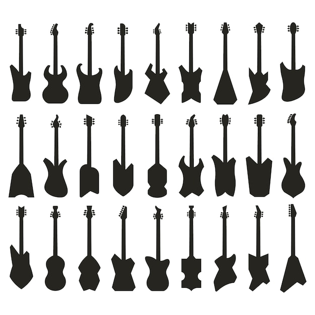 Vecteur la silhouette de la guitare