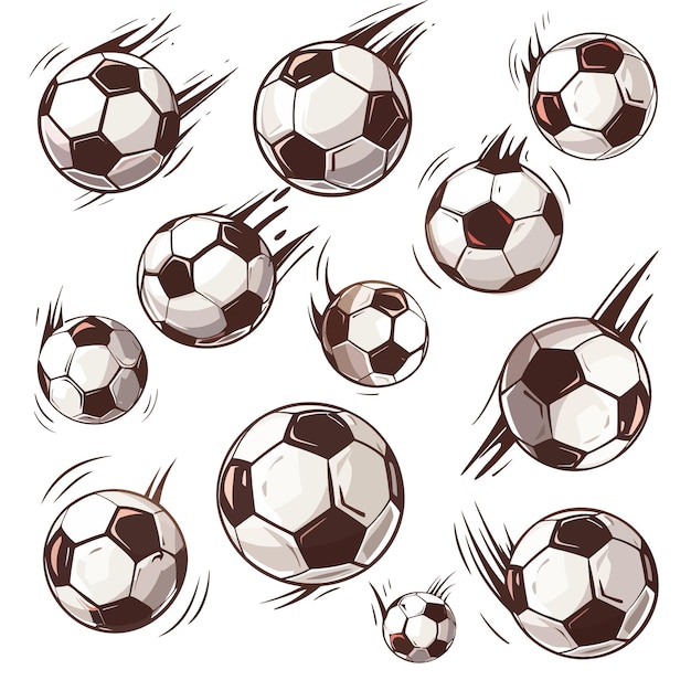 Vecteur soccer_hitmoving_football_balls_to_goal_logo_badges