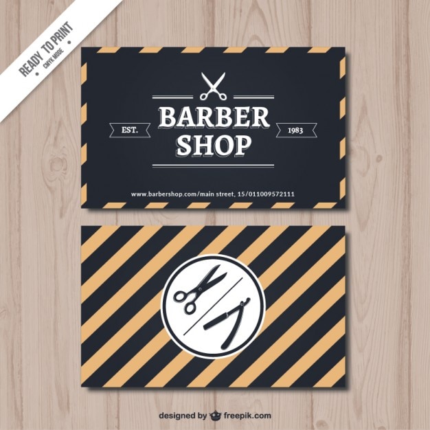 Stripes coiffeur carte de magasin