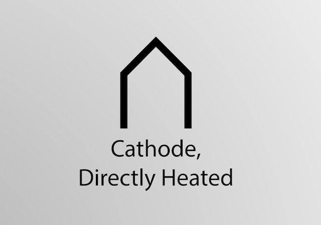 Vecteur symbole d'ingénierie à chauffage direct par cathode, conception de symboles vectoriels. symboles d'ingénierie.