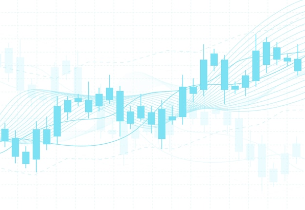 Vecteur tableau graphique de bougie bâton des investissements boursiers