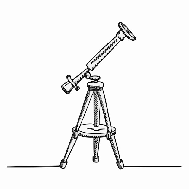 Un télescope avec un télescope dessus qui a un télescopes dessus