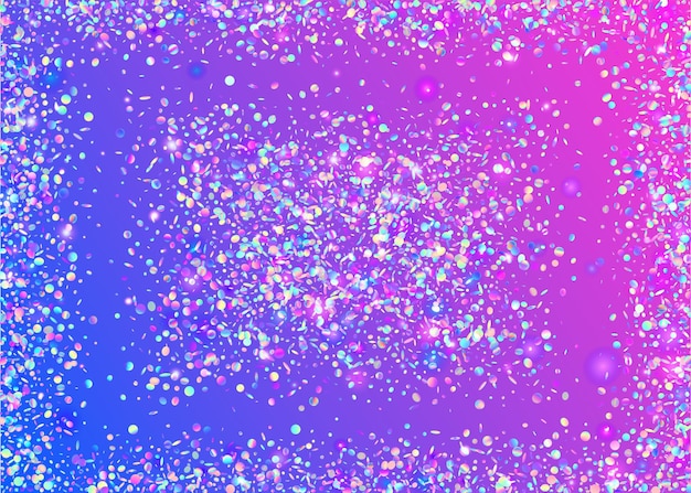 Texture d'hologramme. Effet de fête rose. Feuille de vacances. Prisme flou. Glamour Art. Glitch Paillettes. Fond d'écran abstrait Disco. Bokeh Tinsel. Texture hologramme violet