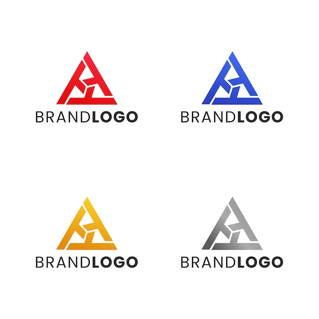 Triangle lettre T logo moderne