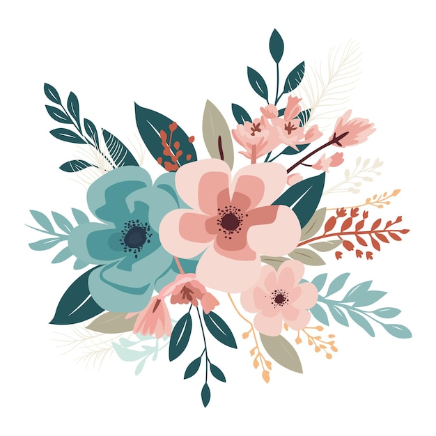 Vector floral élégant pour carte d'invitation de mariage