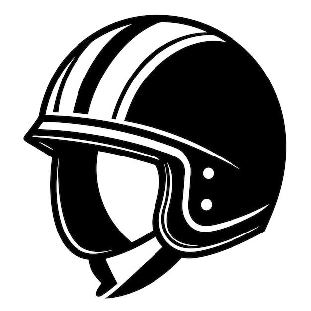 Vecteur vector d'illustration de la silhouette du casque vintage