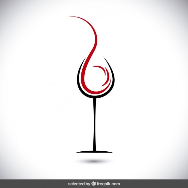 Abstrakt Glas Wein logo