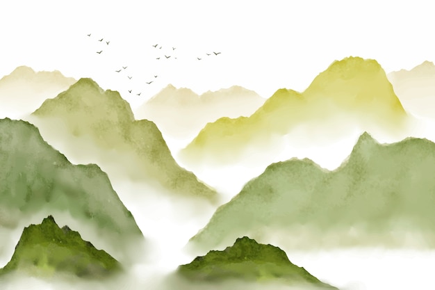 Aquarell Berge Hintergrund