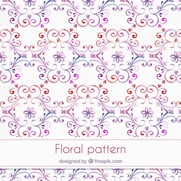 Aquarell ornamentales Muster mit Blumen Details