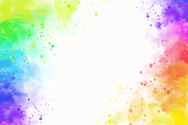 Kostenloser Vektor aquarell-regenbogen-hintergrunddesign