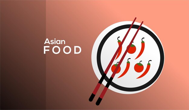 Kostenlose Vektor asiatischer food-design-hintergrund minimalistisch