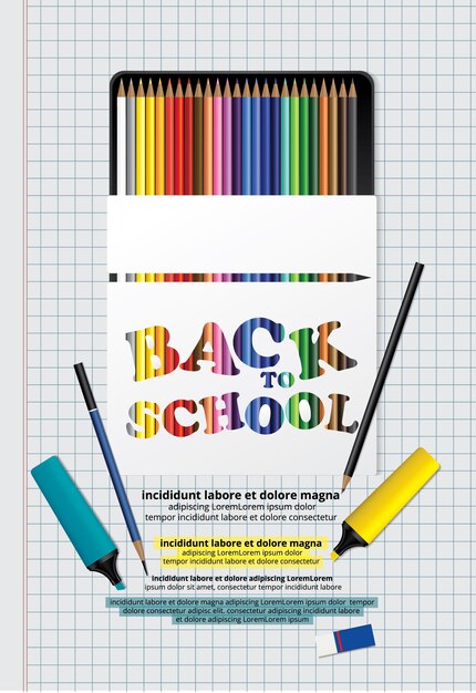 Back to School Poster Vorlage