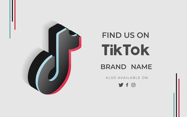 Banner Finden Sie uns TikTok