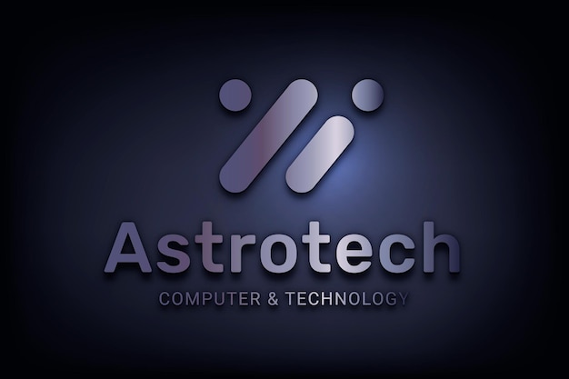 Kostenlose Vektor bearbeitbarer firmenlogovektor mit astrotech-wort