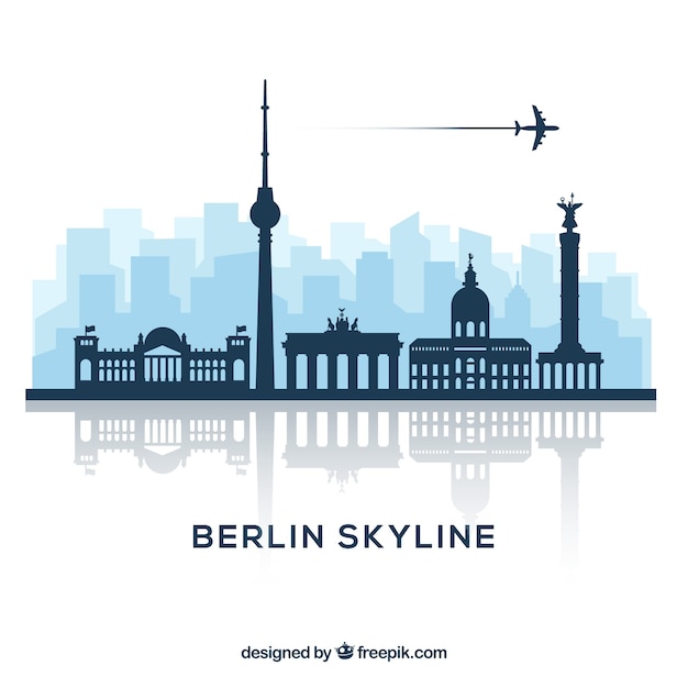 Kostenloser Vektor berliner skyline design