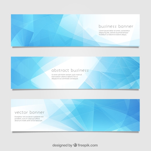 Kostenlose Vektor blue abstract banner