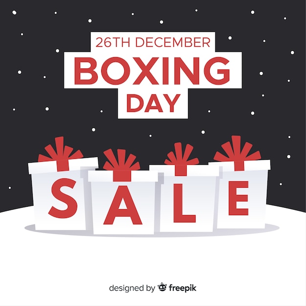 Kostenloser Vektor boxing day verkauf hintergrund