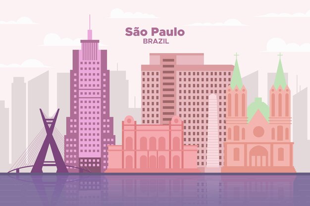 Bunte Skyline von Sao Paulo