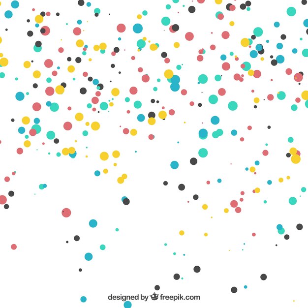 Bunter Confettihintergrund in der flachen Art