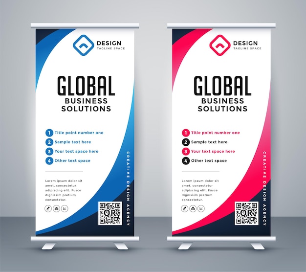 Business Roll-up Display Standee für Präsentationszwecke