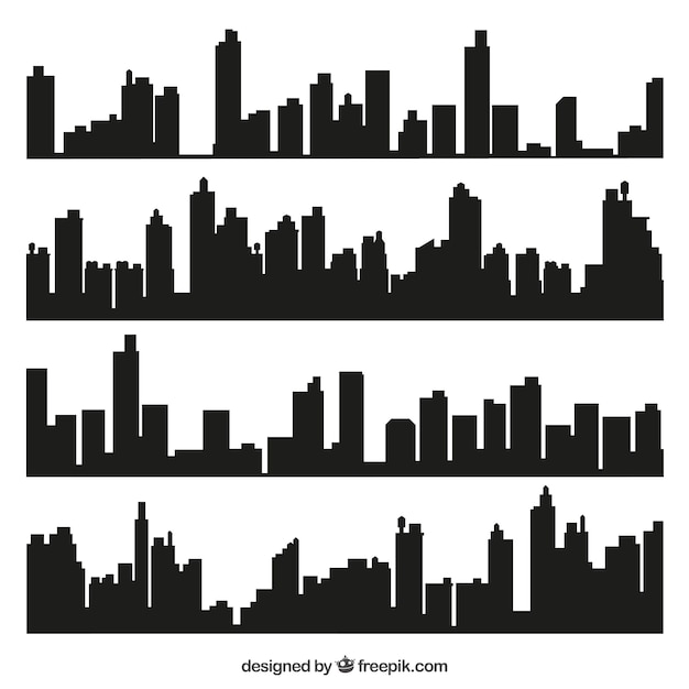 Kostenloser Vektor city skylines