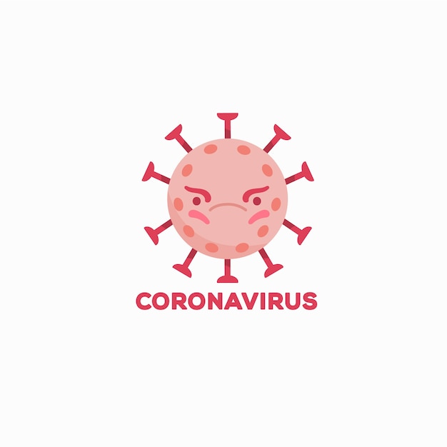 Kostenlose Vektor coronavirus-logo-konzept