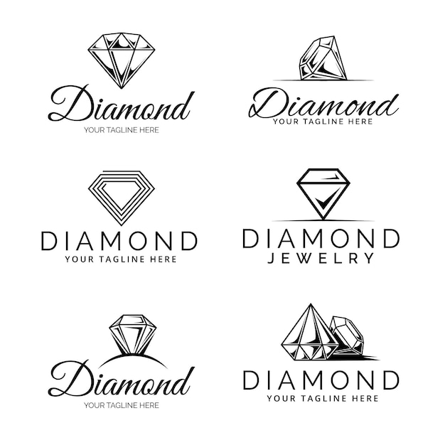 Diamant-Logo-Sammlung