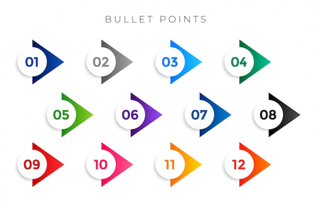 Kostenlose Vektor die stilvolle pfeilkugel zeigt zahlen von eins bis zwölf