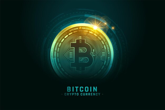 Digitaler Bitcoin-Technologie-Kryptowährungshintergrund