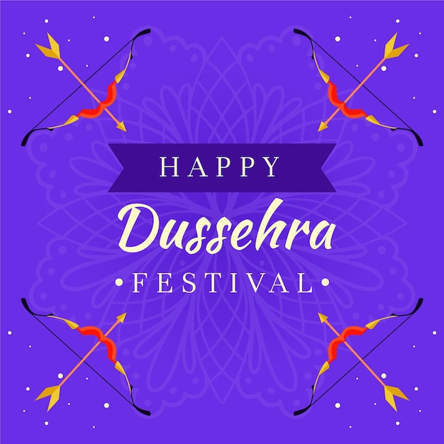 Kostenlose Vektor dussehra event-stil