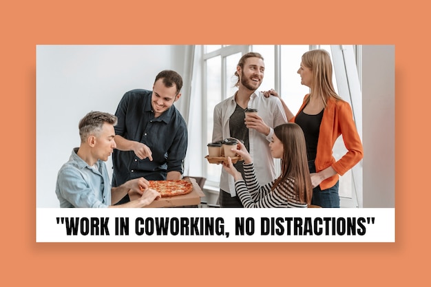 Einfaches, lustiges, langes Coworking-Meme